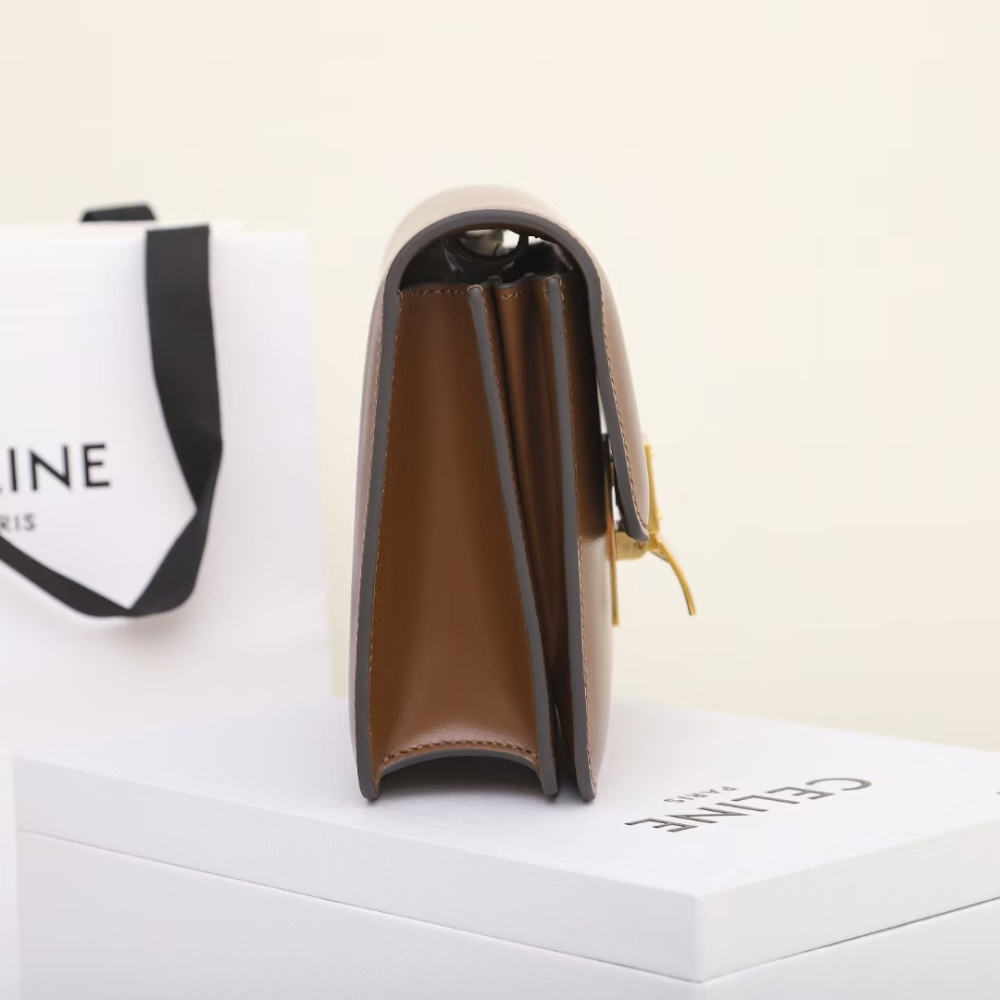 高仿Celine*ClassicBox系列192523棕色免檢版
