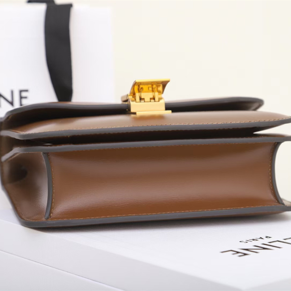 高仿Celine*ClassicBox系列192523棕色免檢版