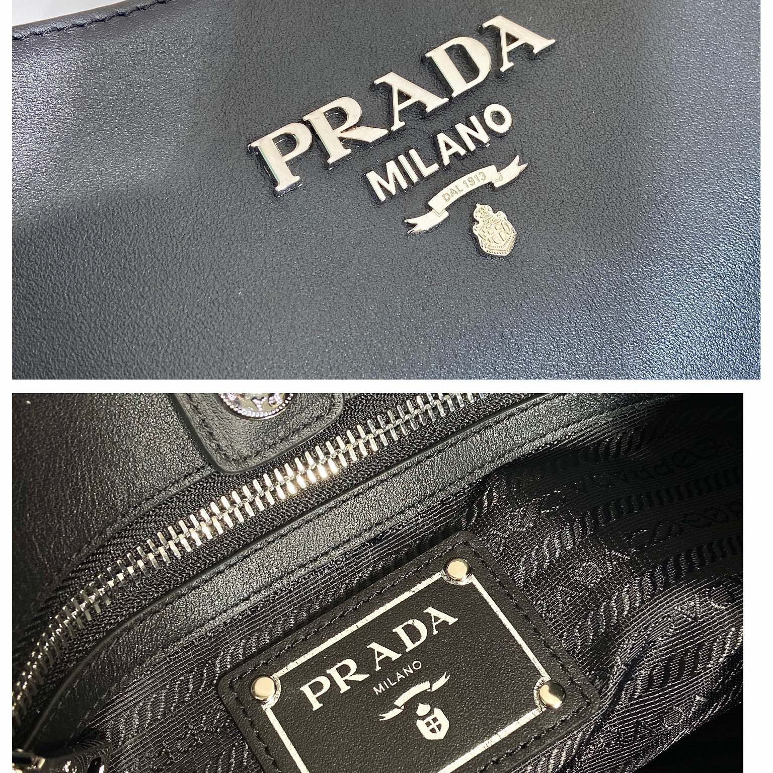 高仿Prada*Tote系列1BA638黑色免檢版