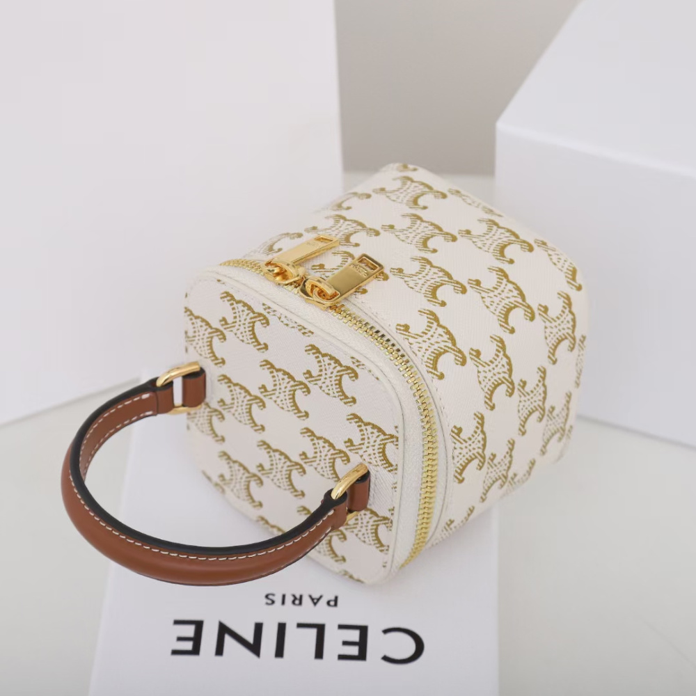 高仿Celine*Triomphe系列手提袋10J762白印花免檢版