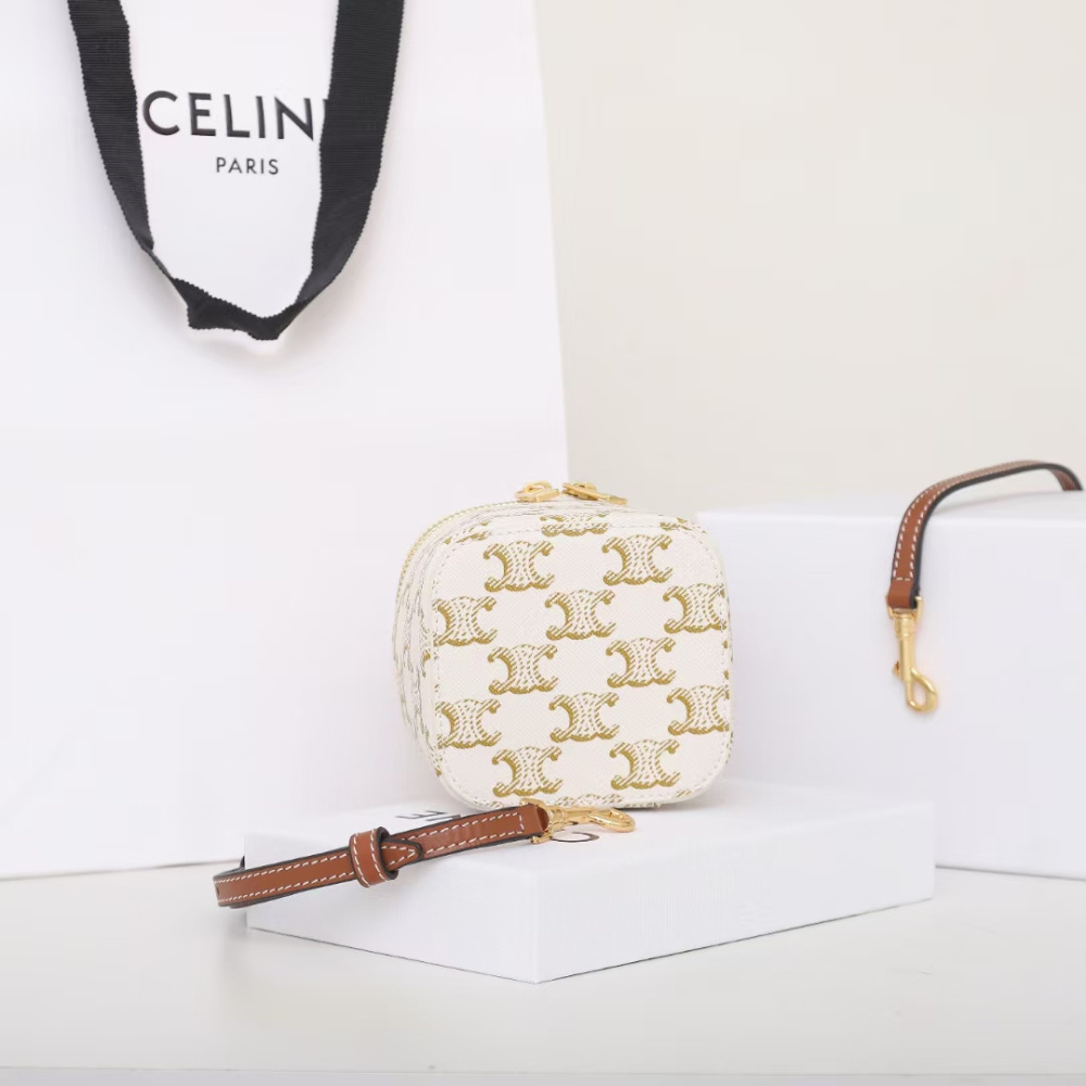 高仿Celine*Triomphe系列手提袋10J762白印花免檢版