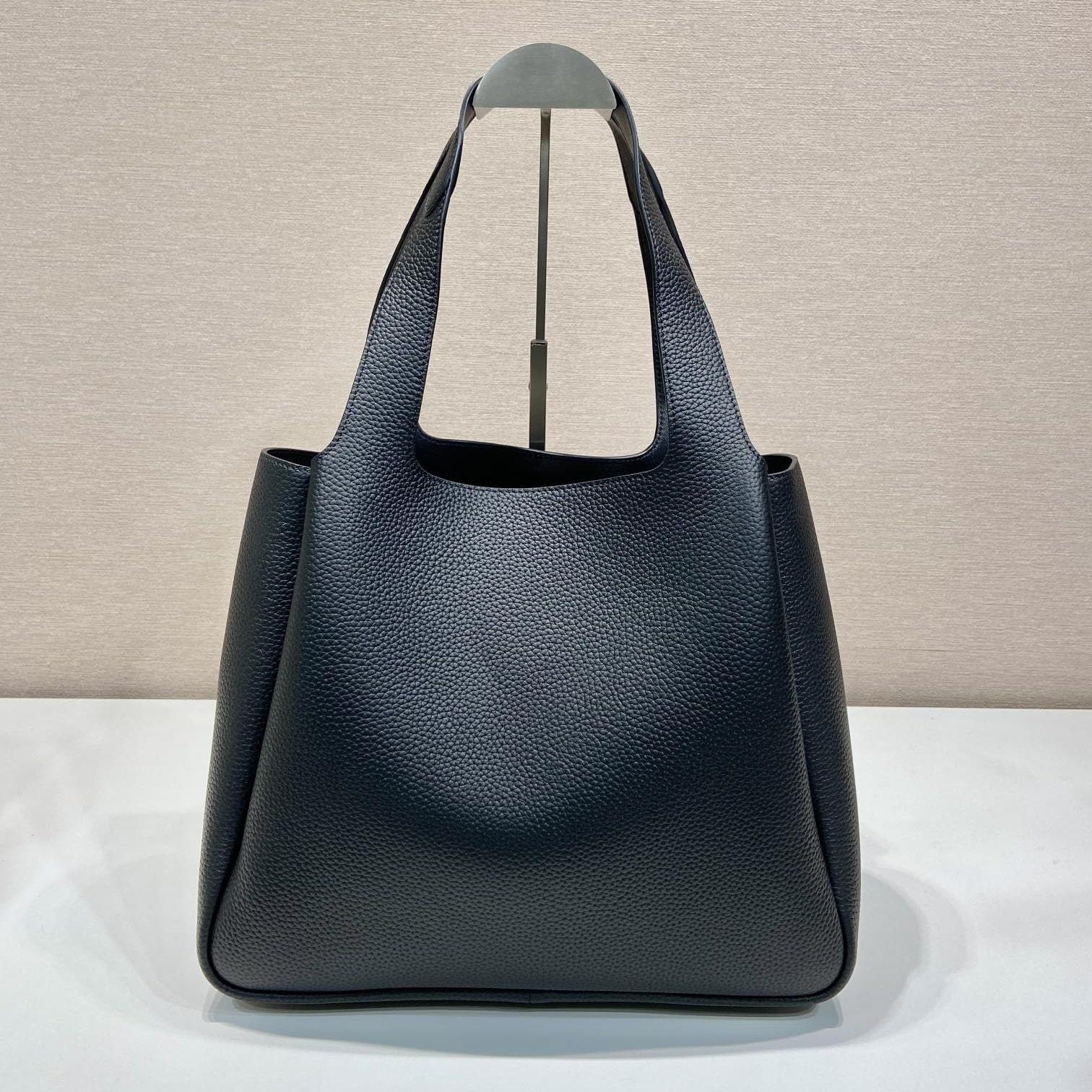 高仿Prada*Tote系列菜籃子1BG338大號黑色免檢版
