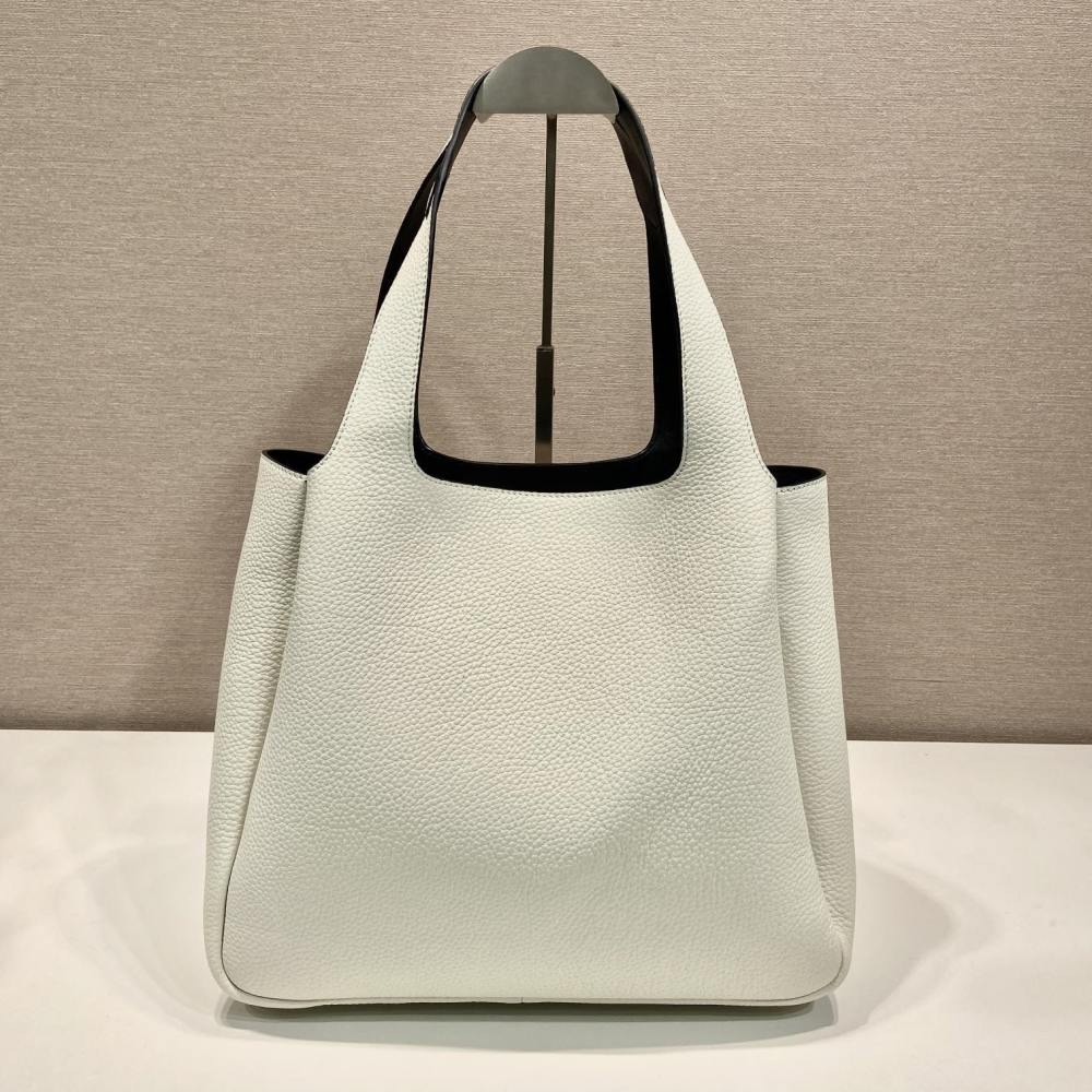 高仿Prada*Tote系列菜籃子1BG338大號白色免檢版
