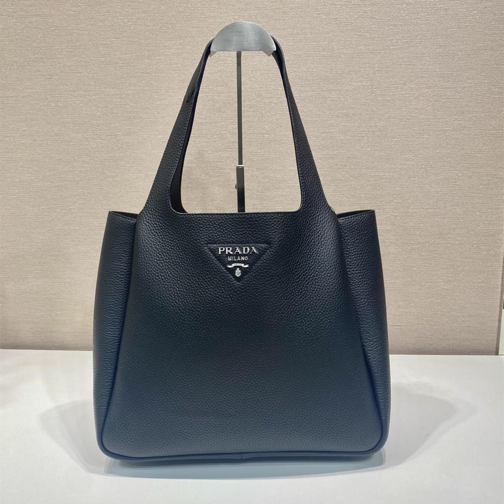 高仿Prada*Tote系列菜籃子1BG338大號黑色免檢版
