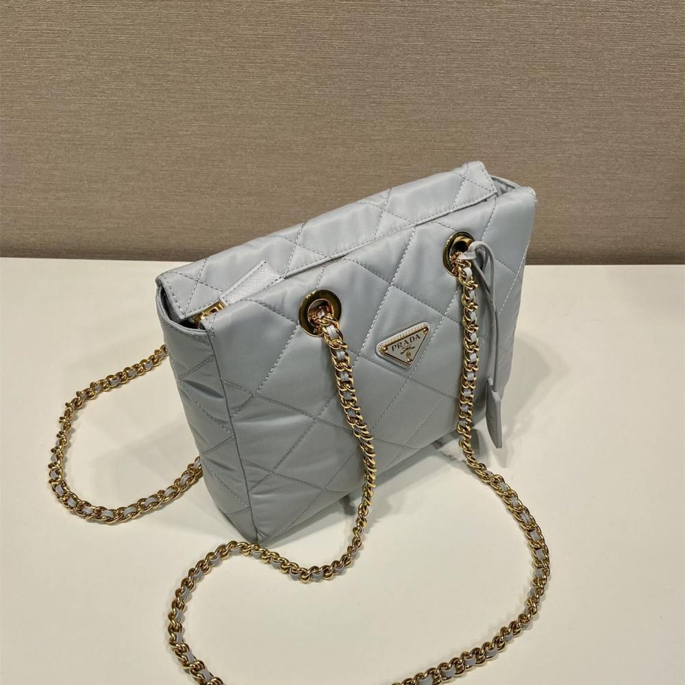 高仿Prada*ReEdition系列中古袋1BG468淺藍色免檢版