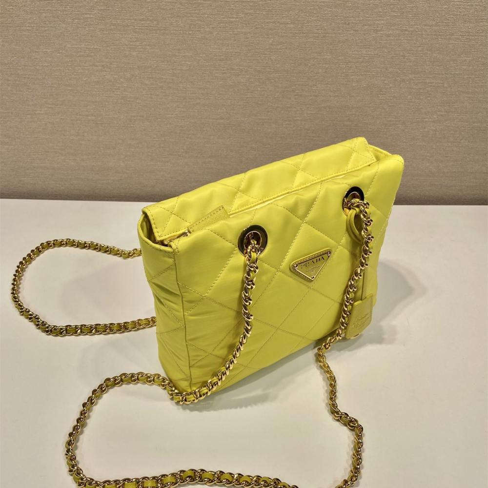 高仿Prada*ReEdition系列中古袋1BG468黃色免檢版
