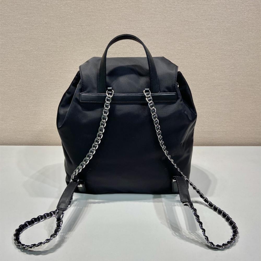 高仿Prada中古背包1BZ830黑色大號免檢版