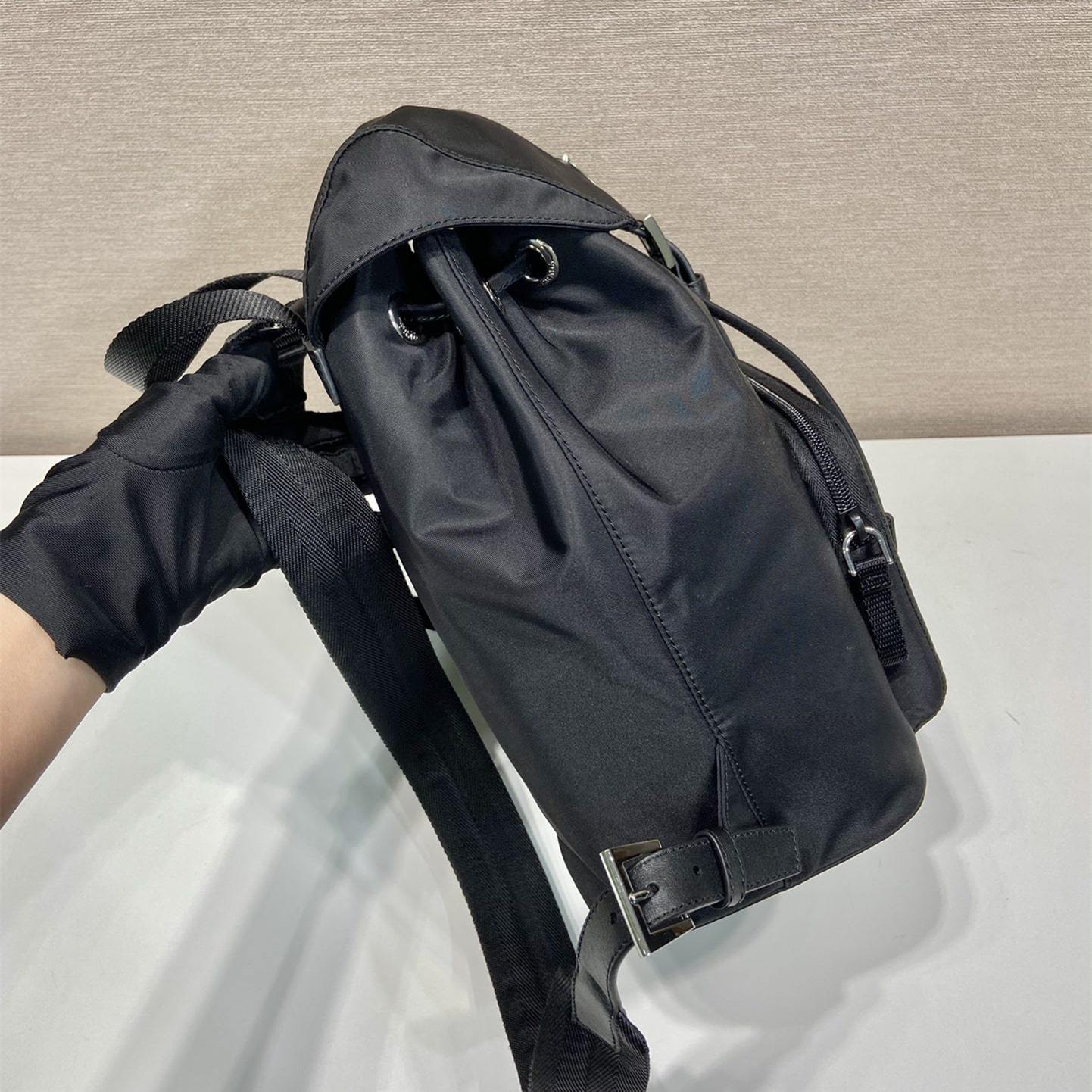 高仿Prada中古背包1BZ832黑色免檢版