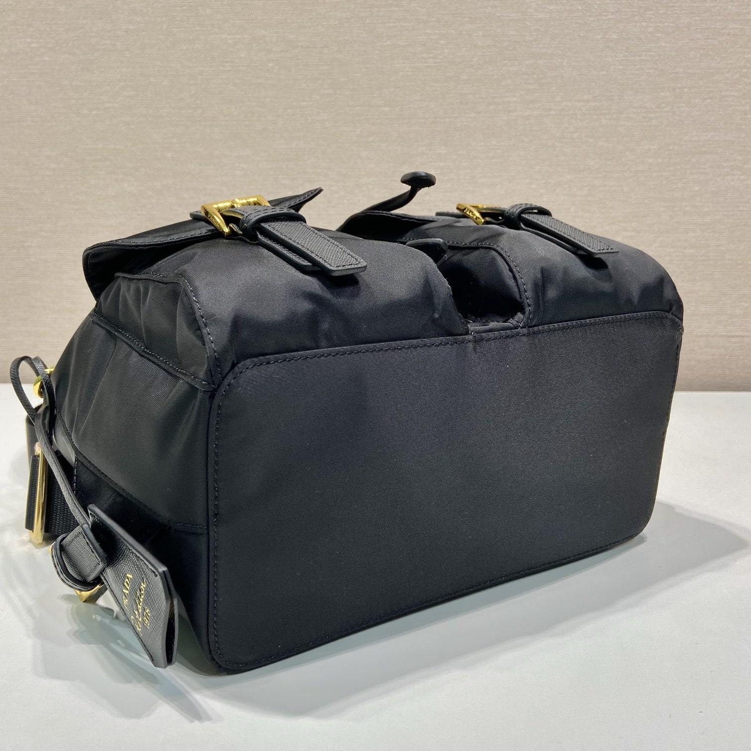 高仿Prada中古雙肩包1BZ677金扣免檢版