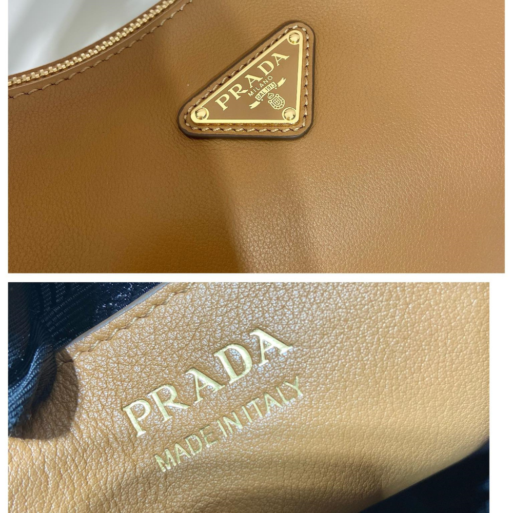 高仿Prada*Moon手袋系列1BC212大號焦糖色免檢版