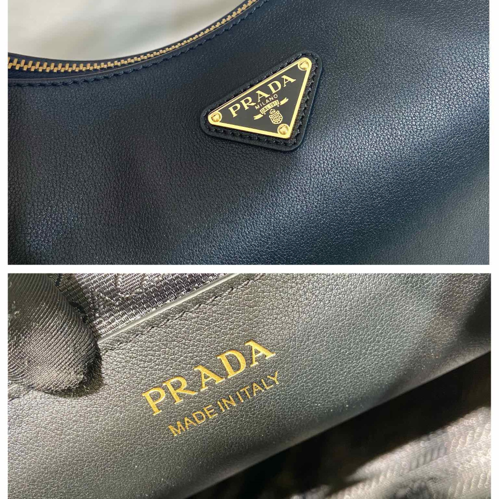 高仿Prada*Moon手袋系列1BC212大號黑色免檢版