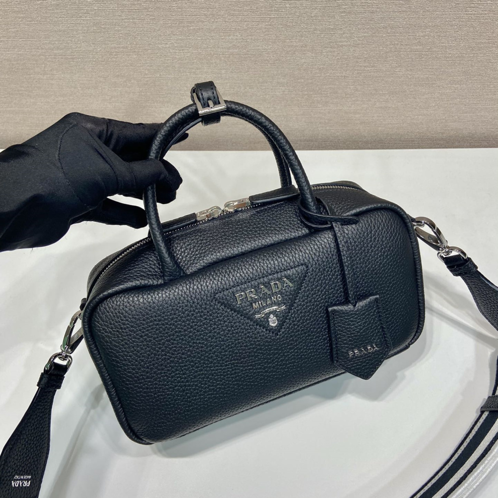 高仿Prada手提包1BB102黑色免檢版