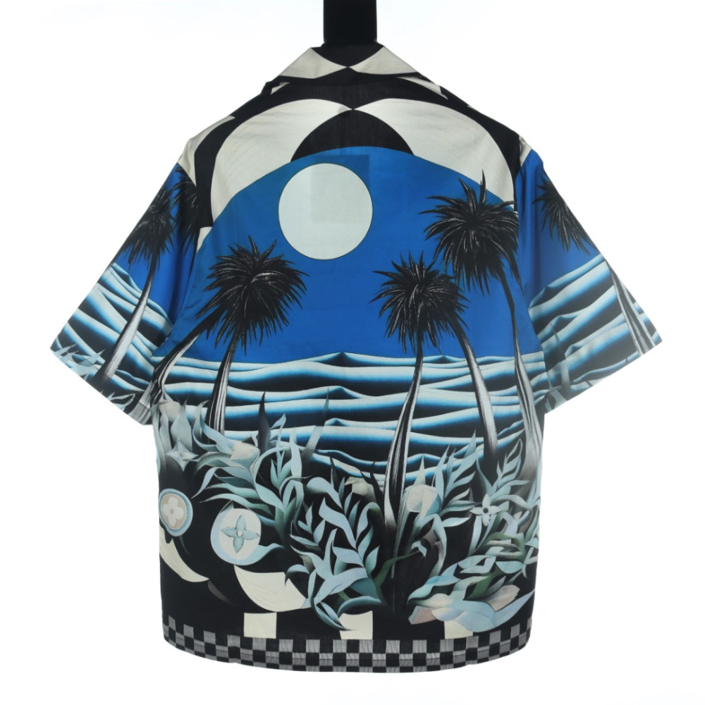 高仿LV*SS24系列1AFQYH風景印花短袖襯衫