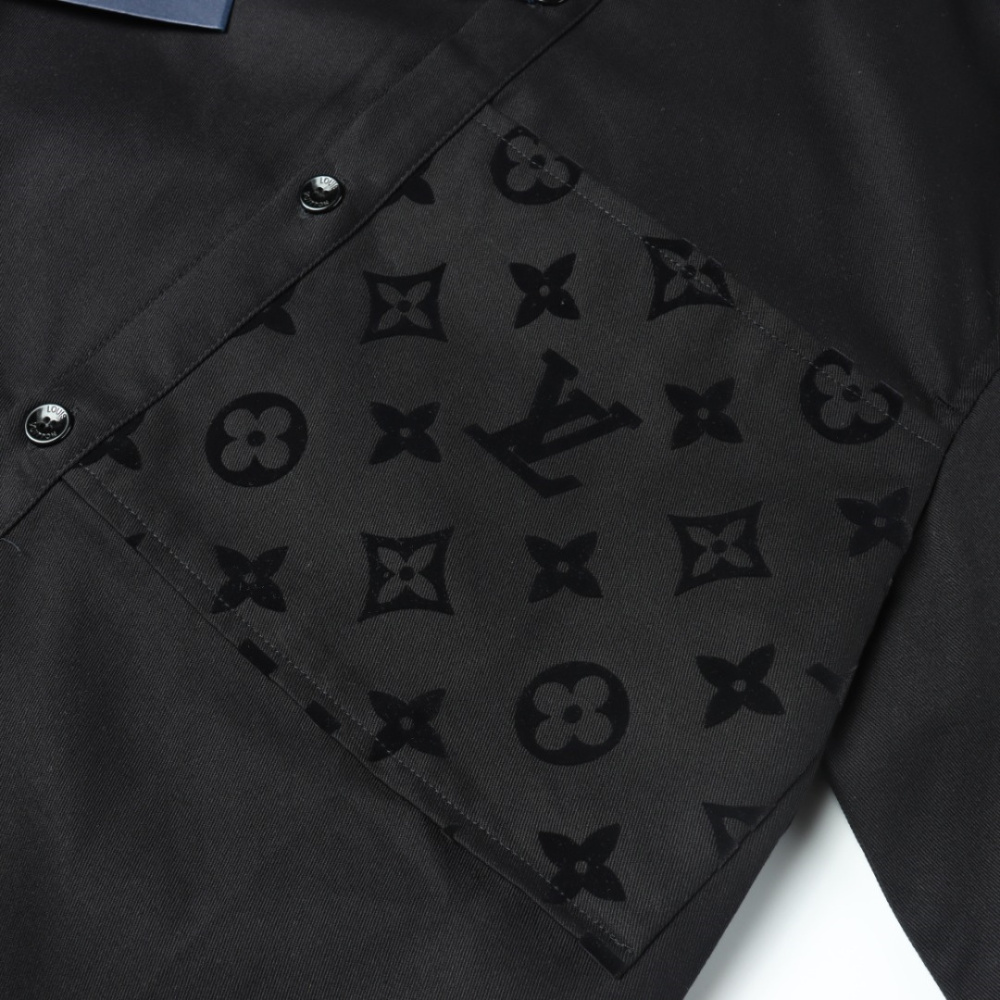 高仿LV*SS24系列1AFR05襯衫短袖黑色男款