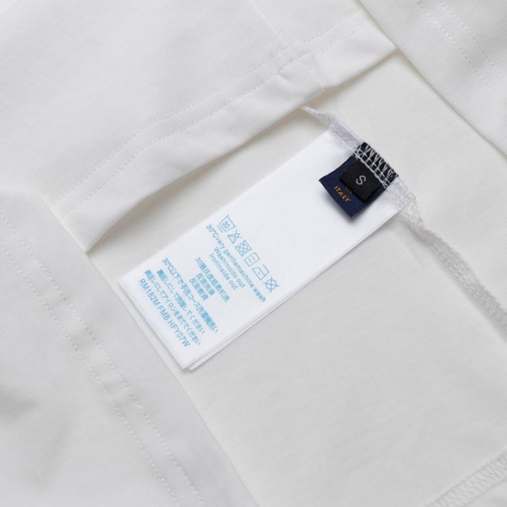 高仿LV*SS24系列1AFR005浮雕標誌短袖白色