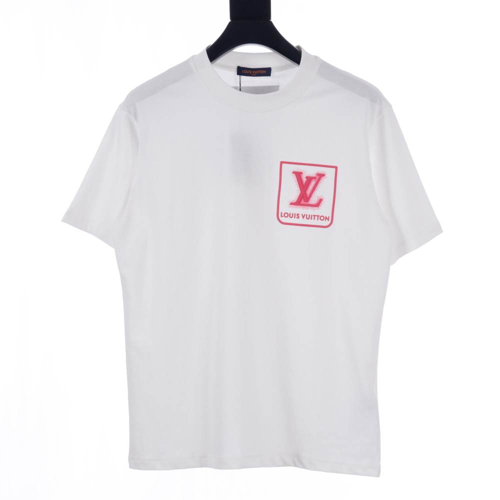 高仿LV*SS24系列1AFR005浮雕標誌短袖白色