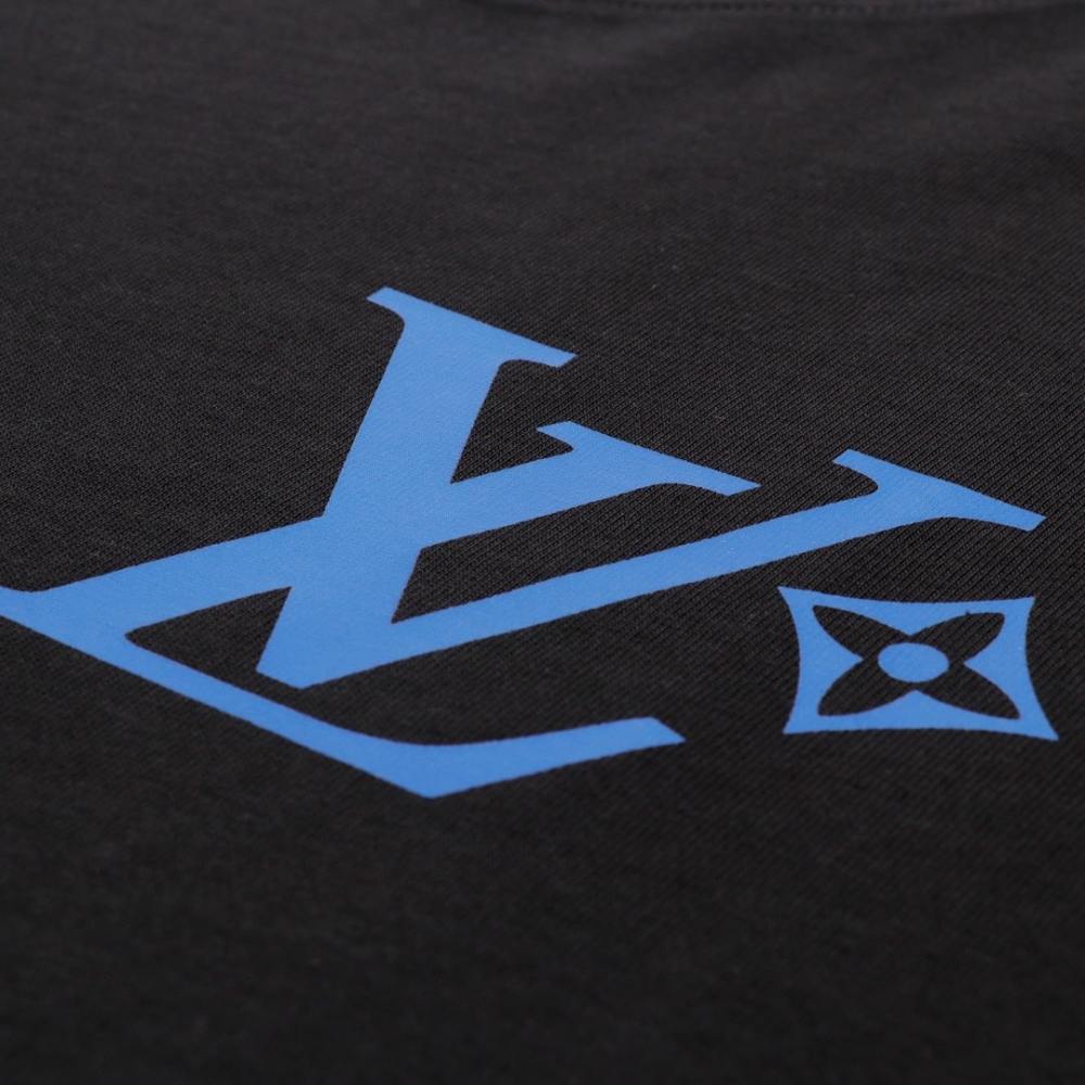 高仿LV*SS24系列1AFR004菊花印短袖黑色