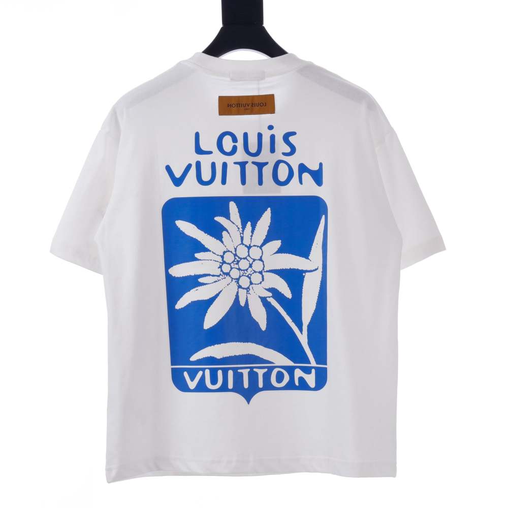 高仿LV*SS24系列1AFR003菊花印短袖白色