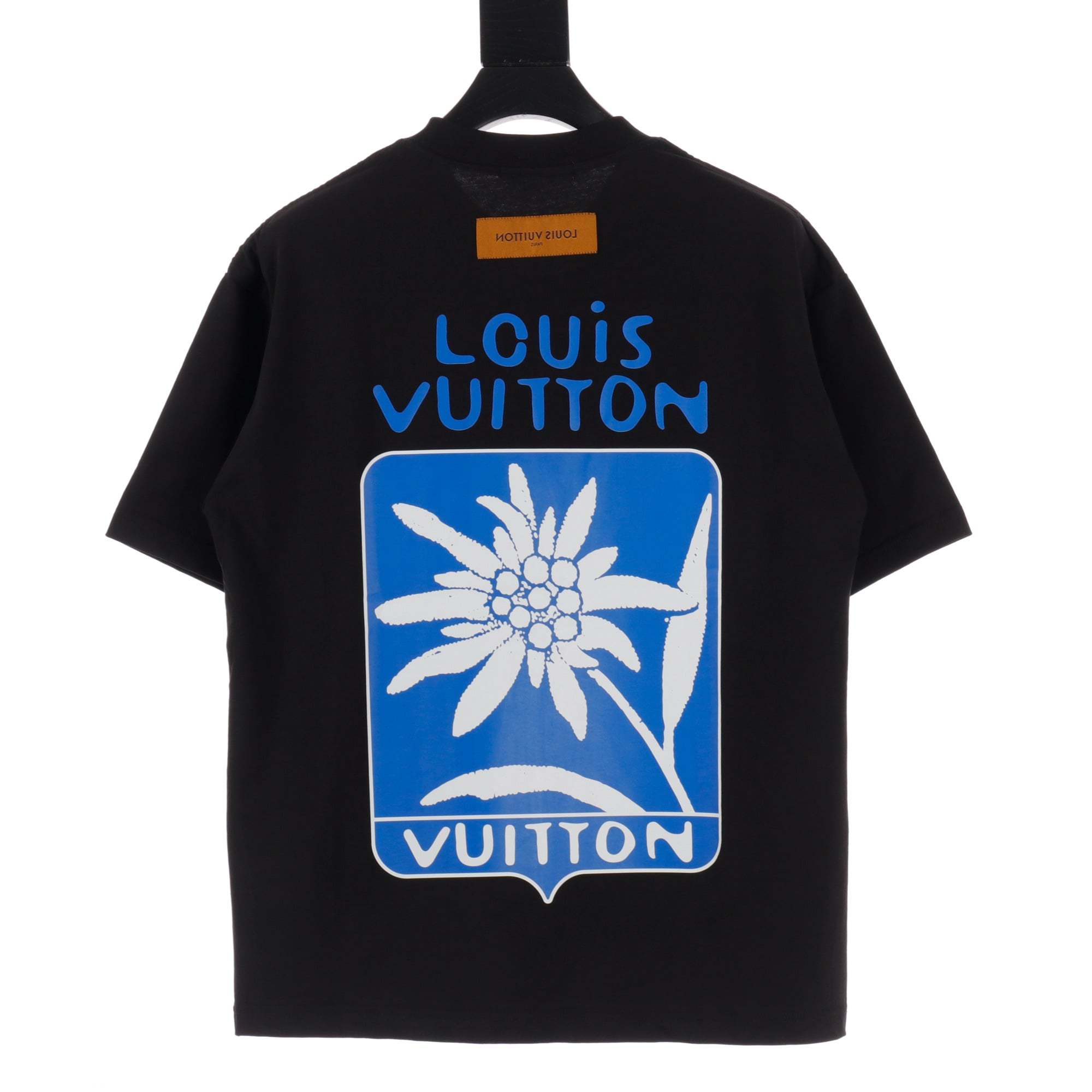 高仿LV*SS24系列1AFR004菊花印短袖黑色