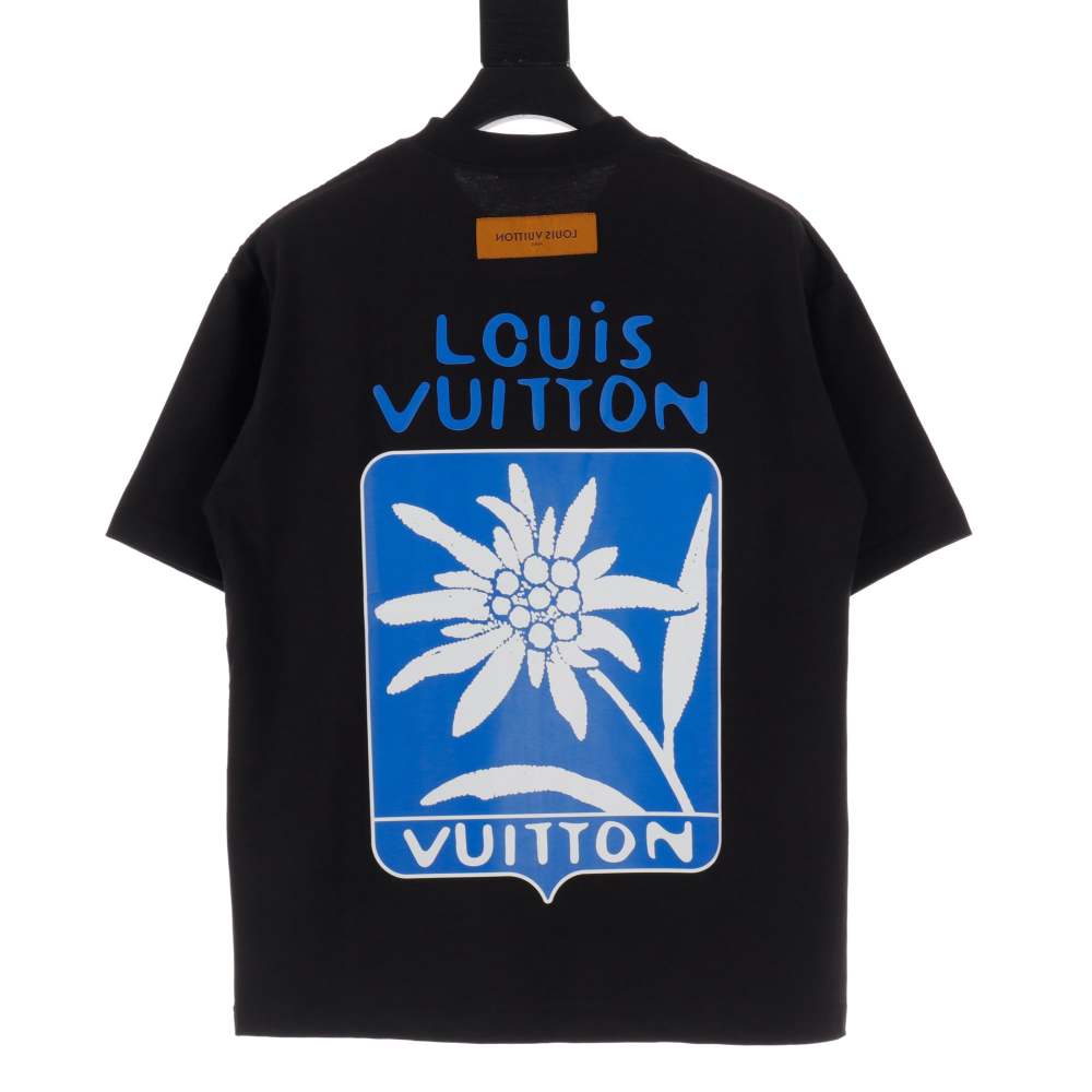 高仿LV*SS24系列1AFR004菊花印短袖黑色