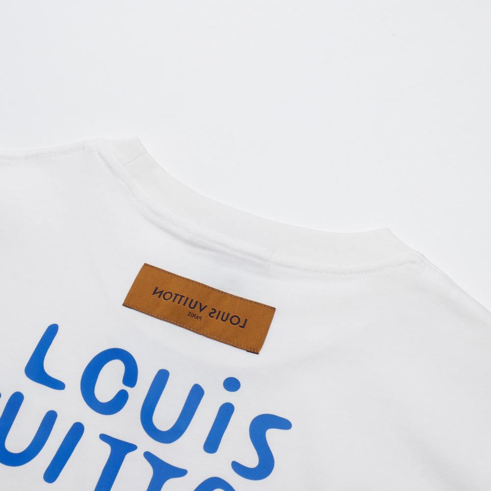 高仿LV*SS24系列1AFR003菊花印短袖白色