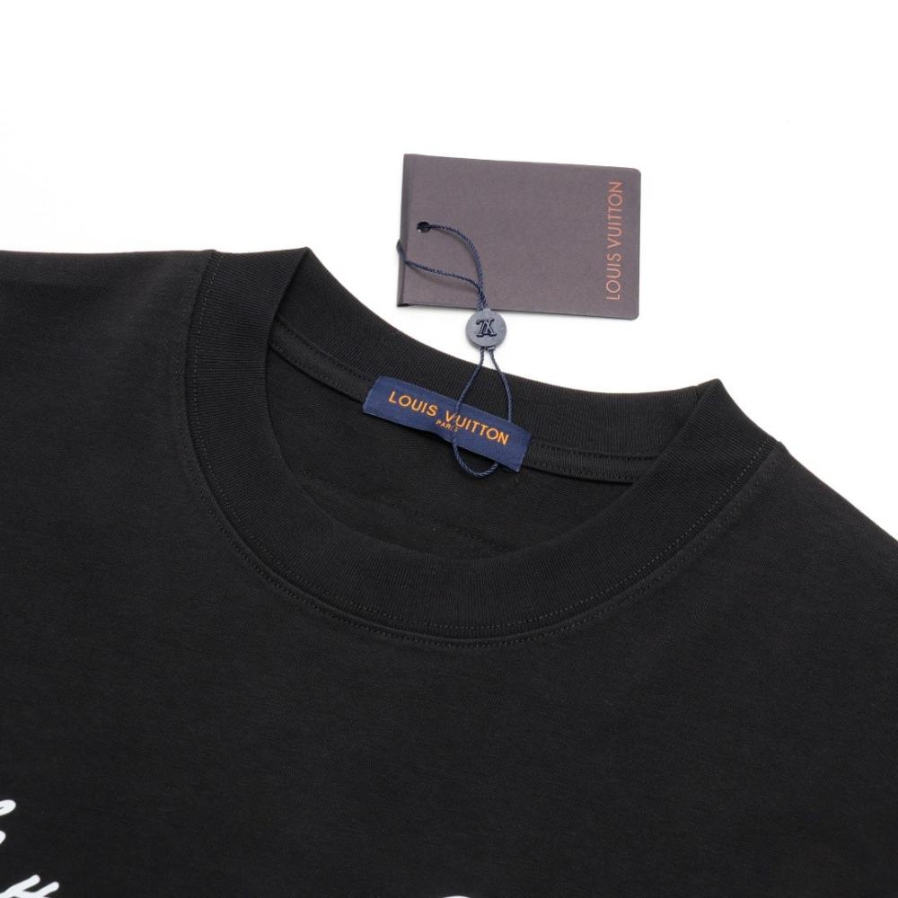 高仿LV*SS24系列1AFR002貝殼印花短袖黑色