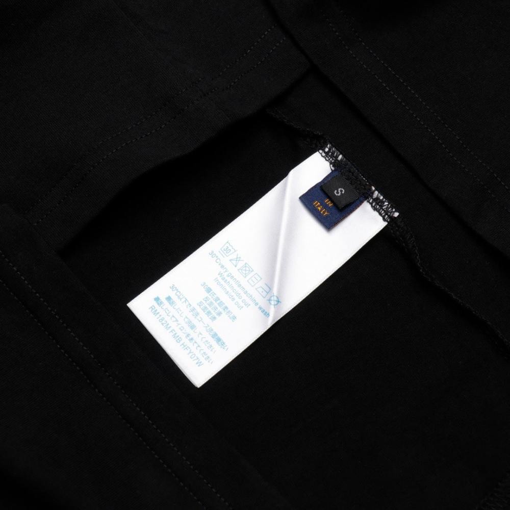 高仿LV*SS24系列1AFR006浮雕標誌短袖黑色