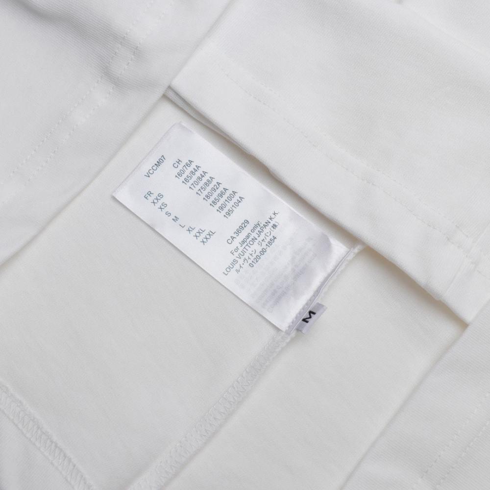 高仿LV*SS24系列1AFR003菊花印短袖白色