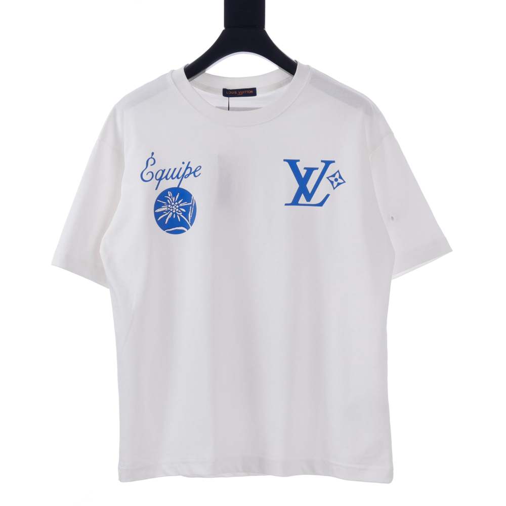 高仿LV*SS24系列1AFR003菊花印短袖白色