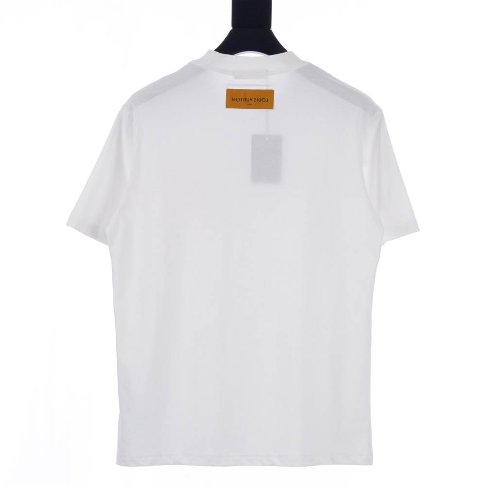 高仿LV*SS24系列1AFR005浮雕標誌短袖白色