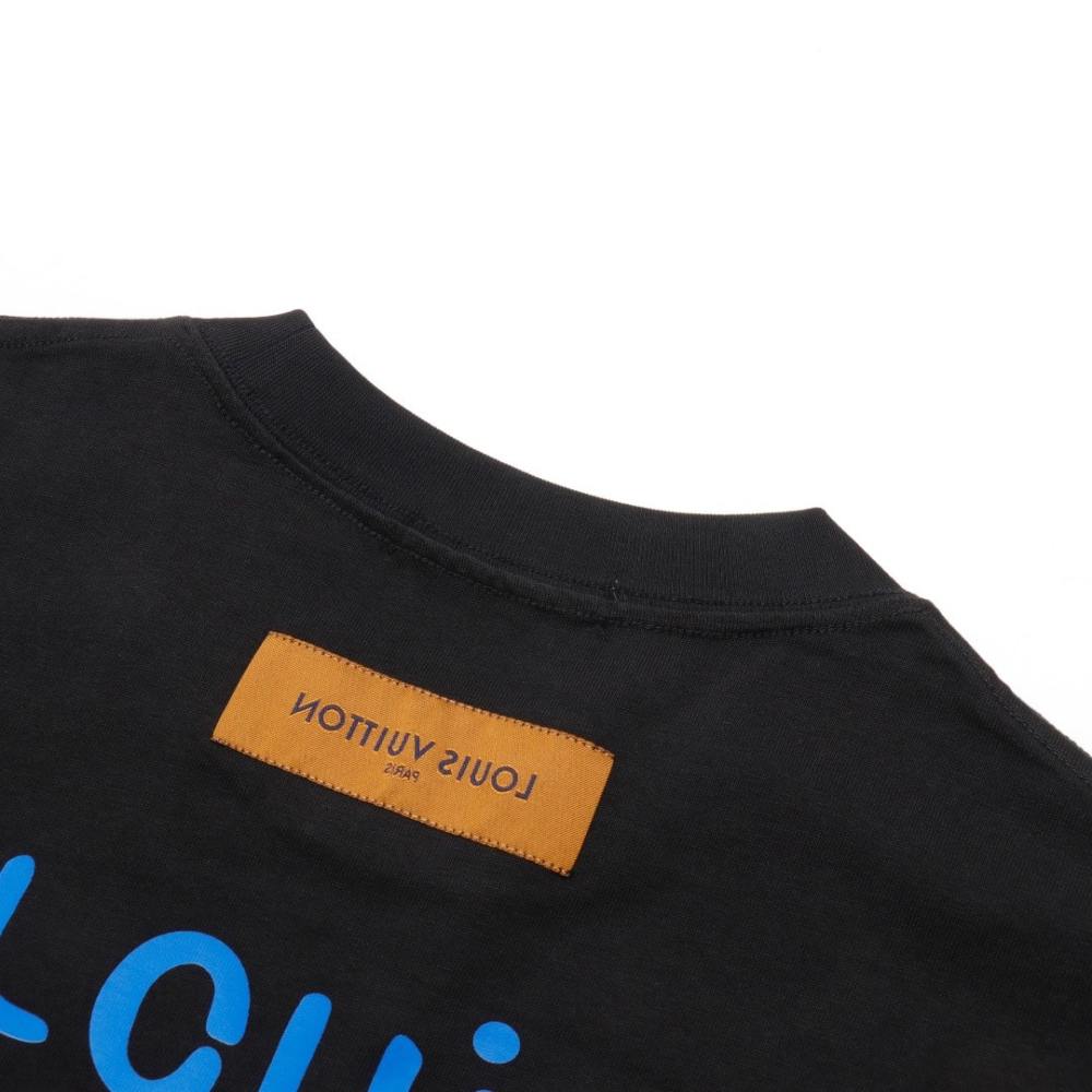 高仿LV*SS24系列1AFR004菊花印短袖黑色