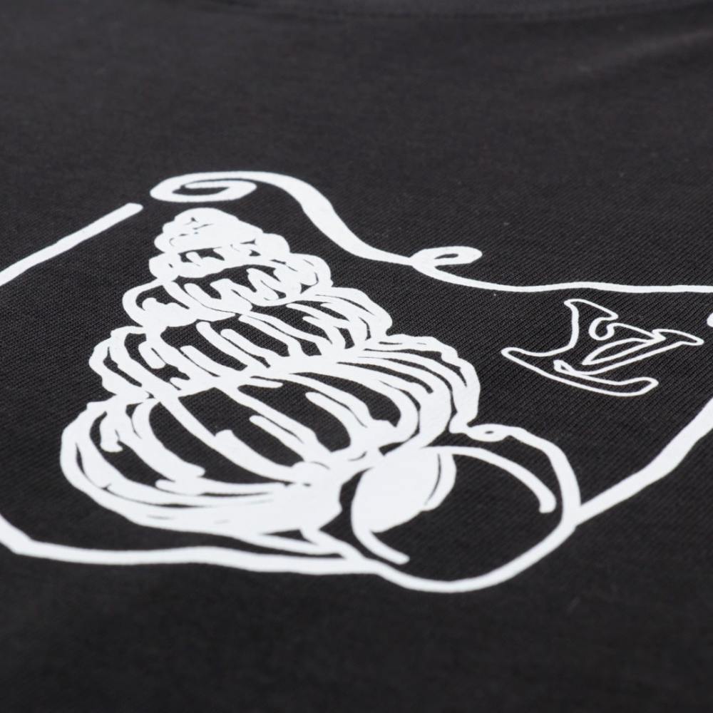 高仿LV*SS24系列1AFR002貝殼印花短袖黑色