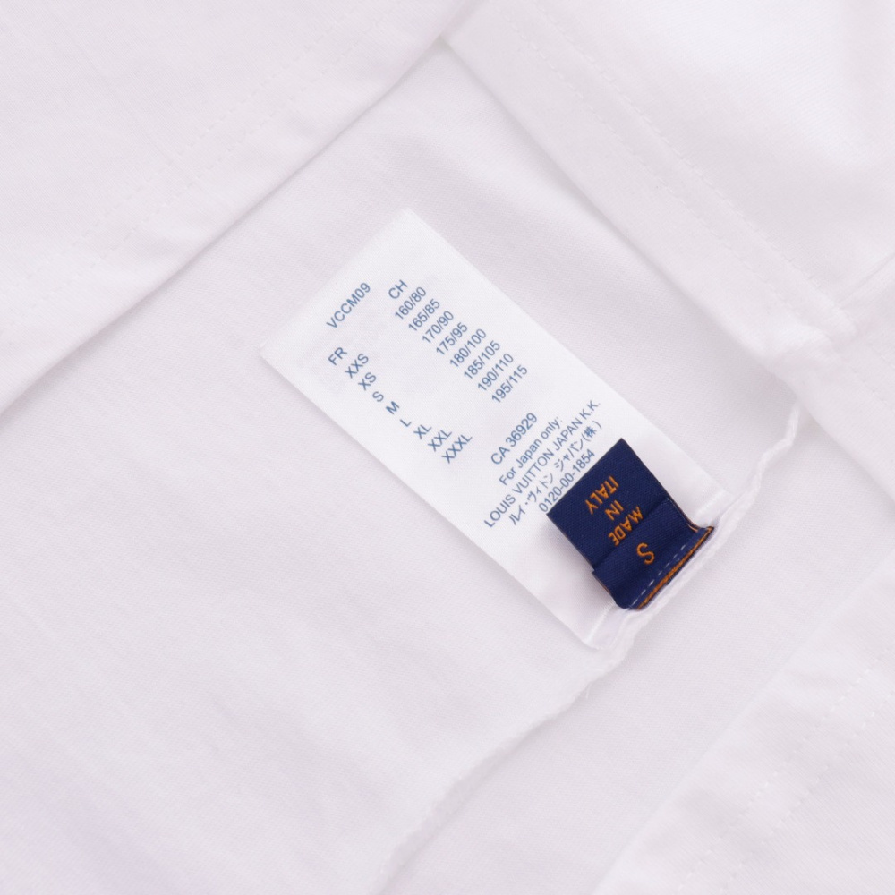 高仿LV*SS24系列1AFR0021素描字面短袖白色