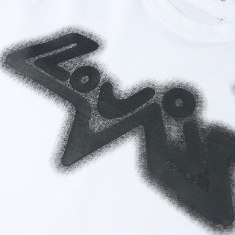 高仿LV*SS24系列1AFR0017水墨印花短袖白色