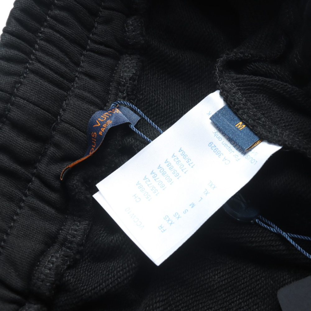 高仿LV*SS23系列1AFR0016渲染印花短褲黑色