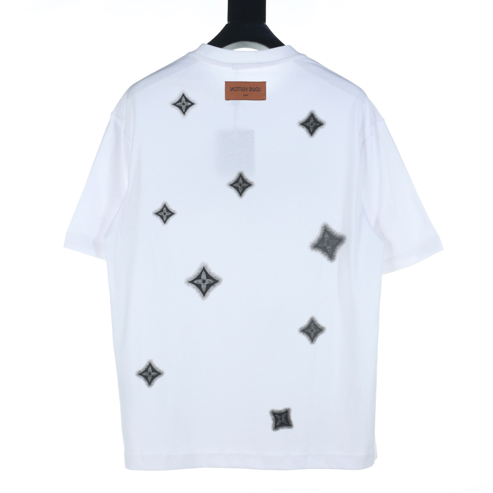 高仿LV*SS24系列1AFR0017水墨印花短袖白色