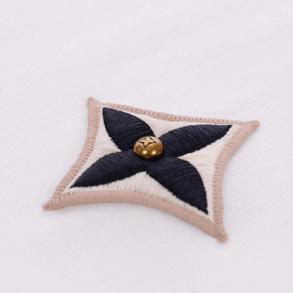 高仿LV*SS24系列1AFR008四葉草刺繡短袖白色