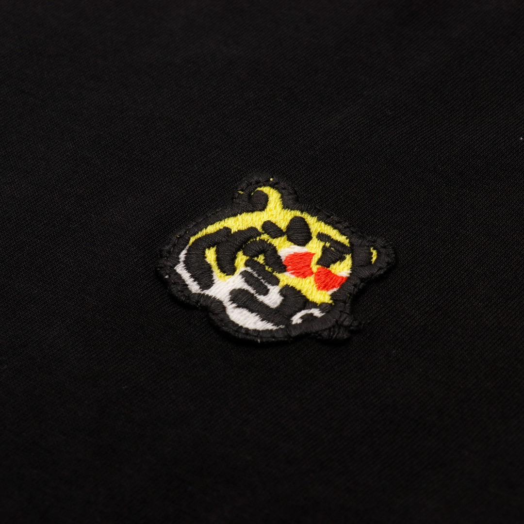 高仿LV*SS24Nigo系列1AFR0024小老虎刺繡T恤黑色