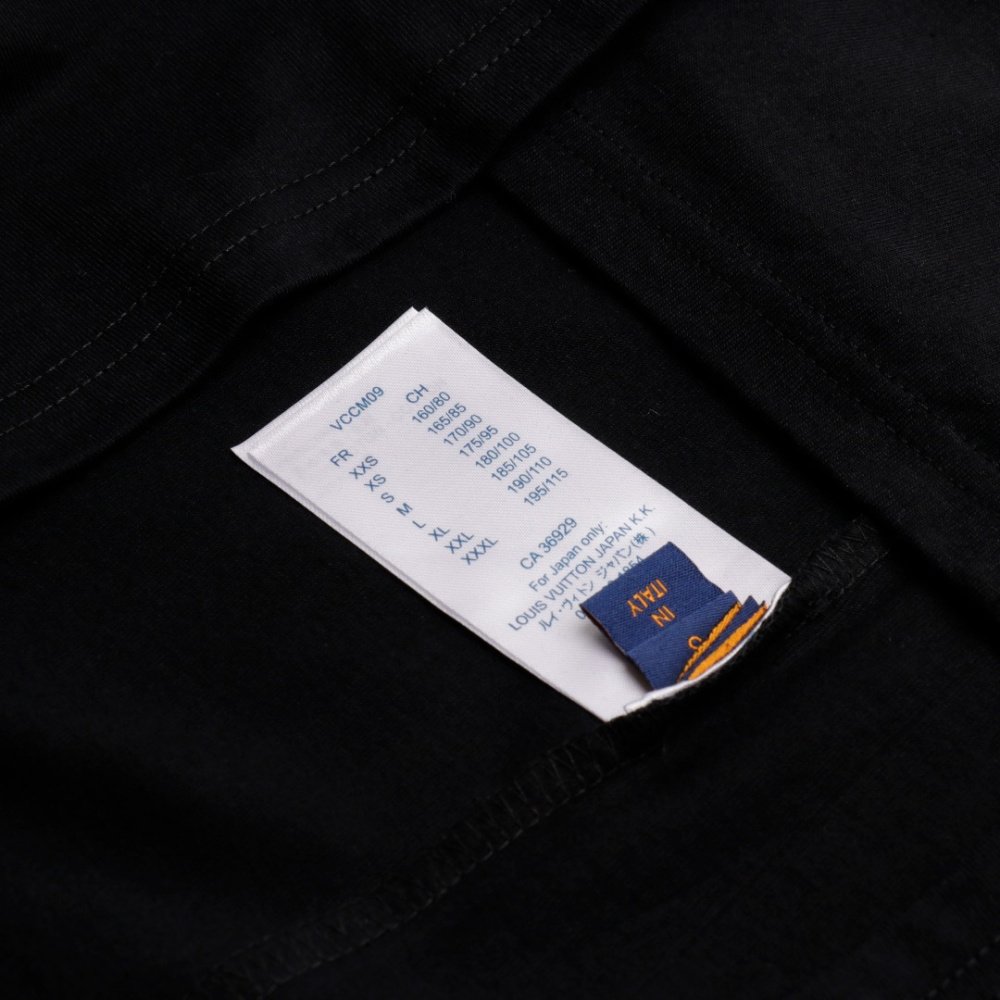 高仿LV*SS24系列1AFR0022素描字面短袖黑色