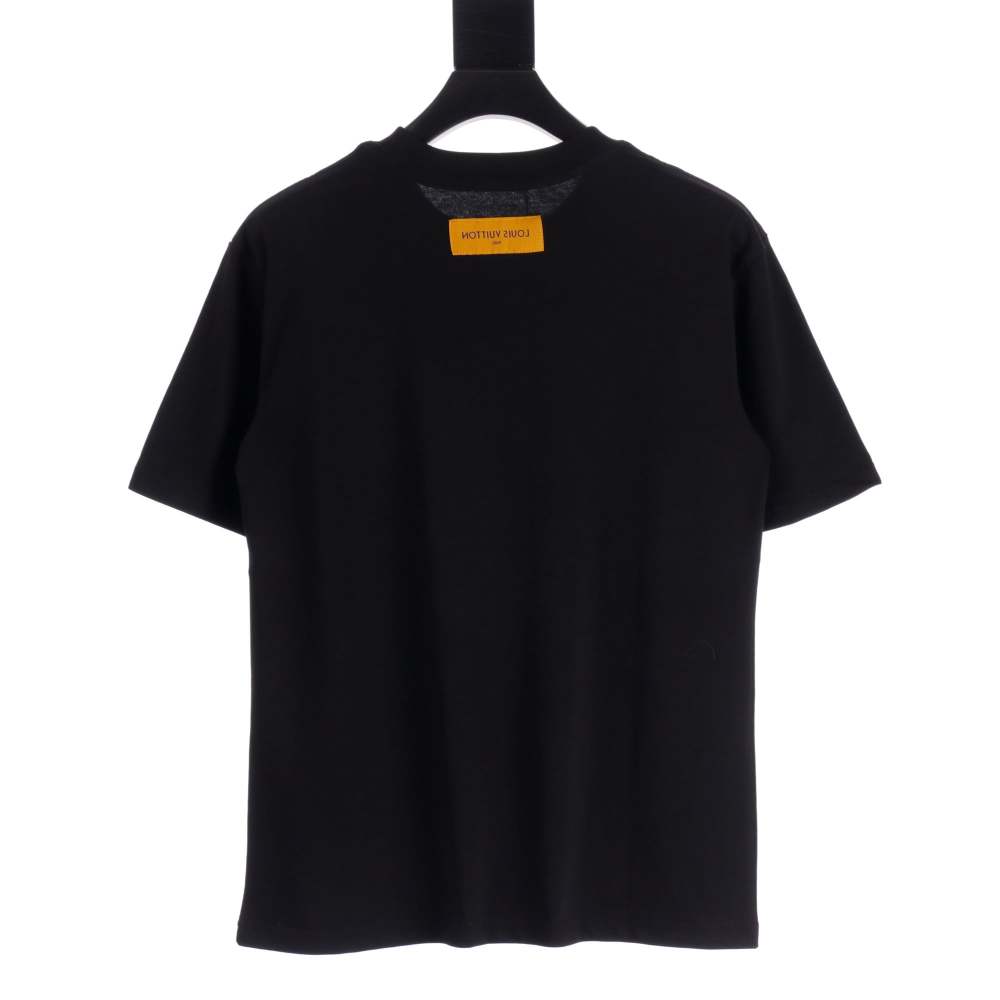 高仿LV*SS24系列1AFR009四葉草刺繡短袖黑色