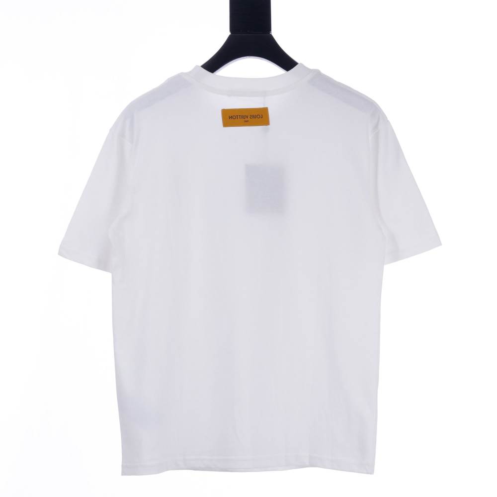 高仿LV*SS24系列1AFR008四葉草刺繡短袖白色