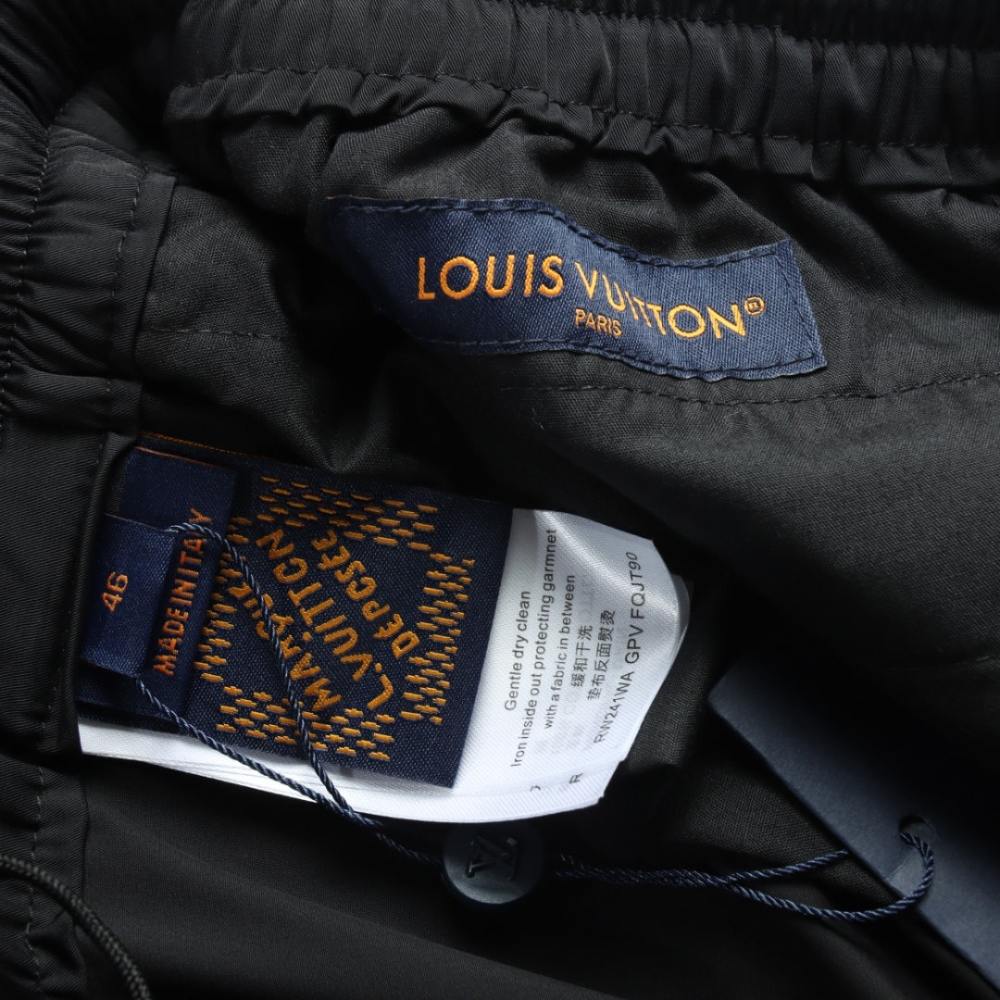 高仿LV*TulerSS24系列Logo花卉刺繡運動褲