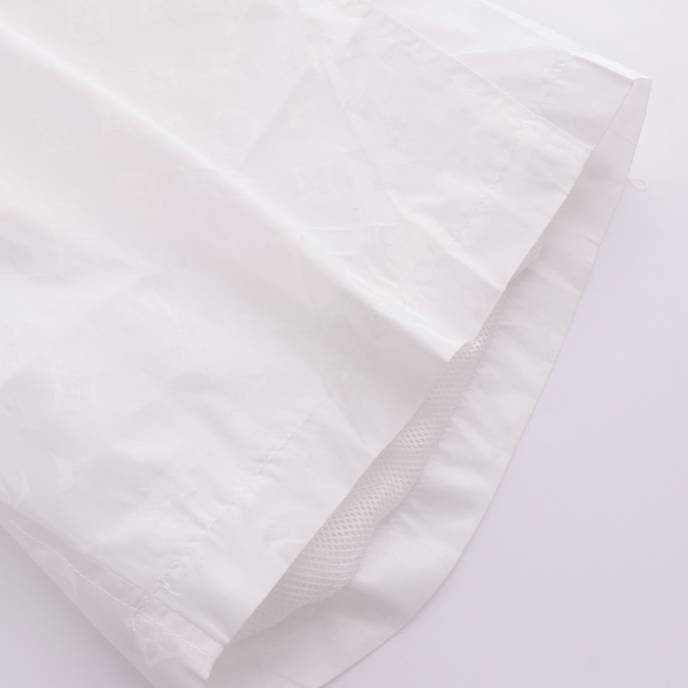 高仿LV*SS24系列1AFR0011暗紋提花沙灘褲白色