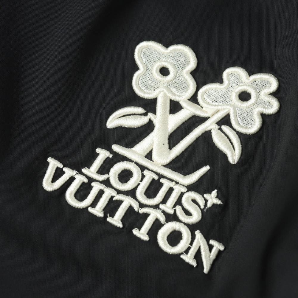 高仿LV*TulerSS24系列Logo花卉刺繡運動褲