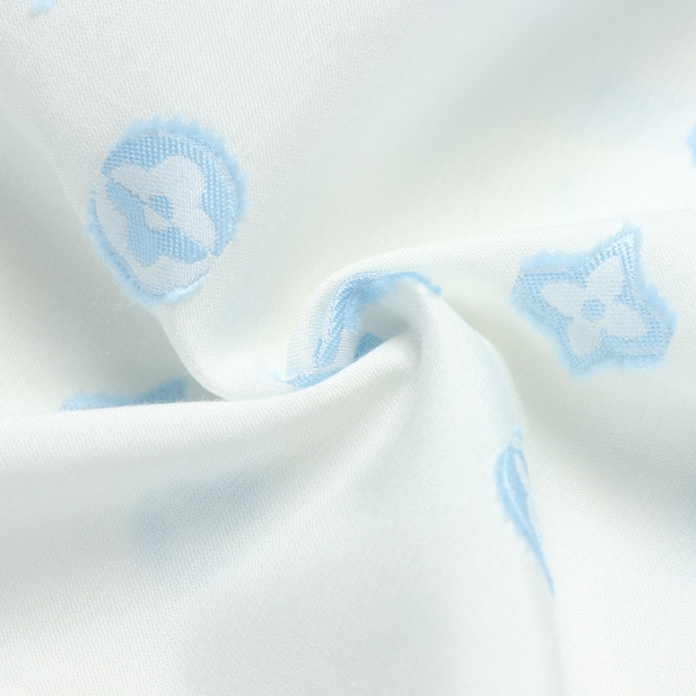 高仿LV*SS23系列1ABJS4滿印LOGO短袖襯衫白色