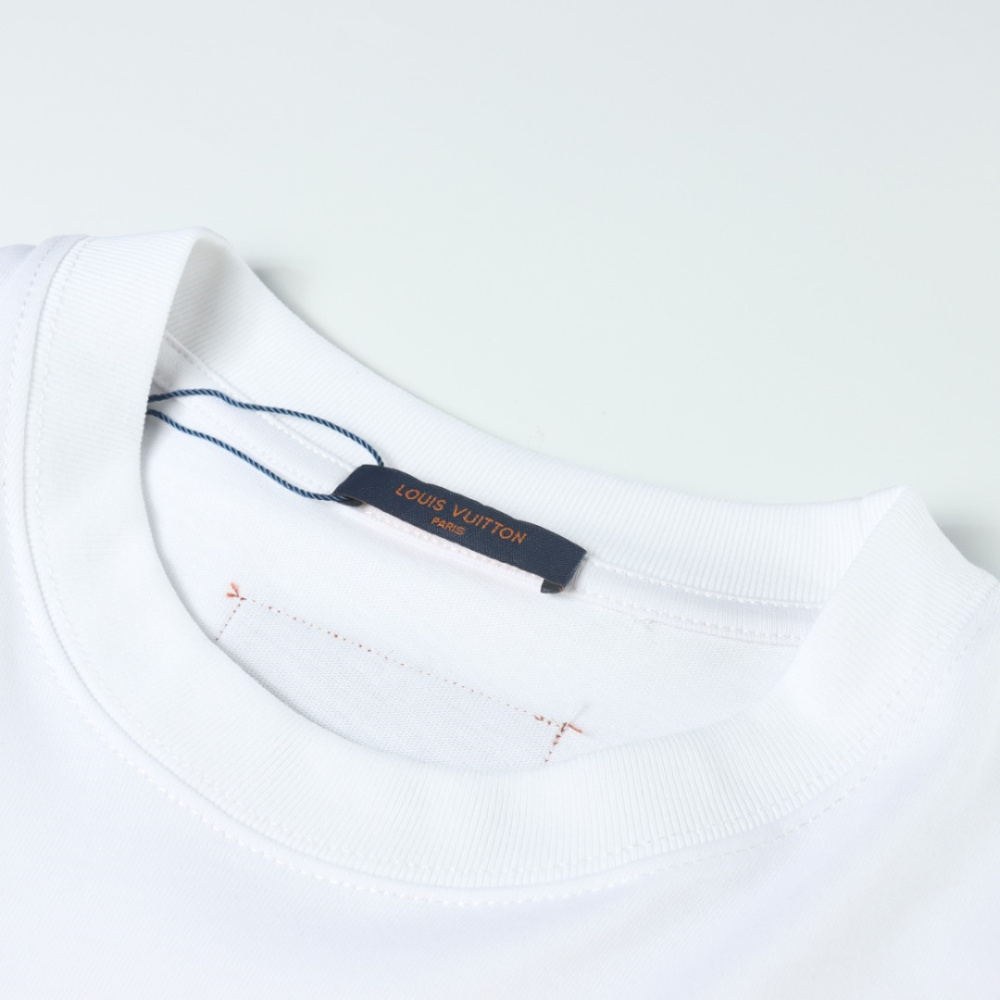 高仿LV*SS24系列1AFR0017水墨印花短袖白色