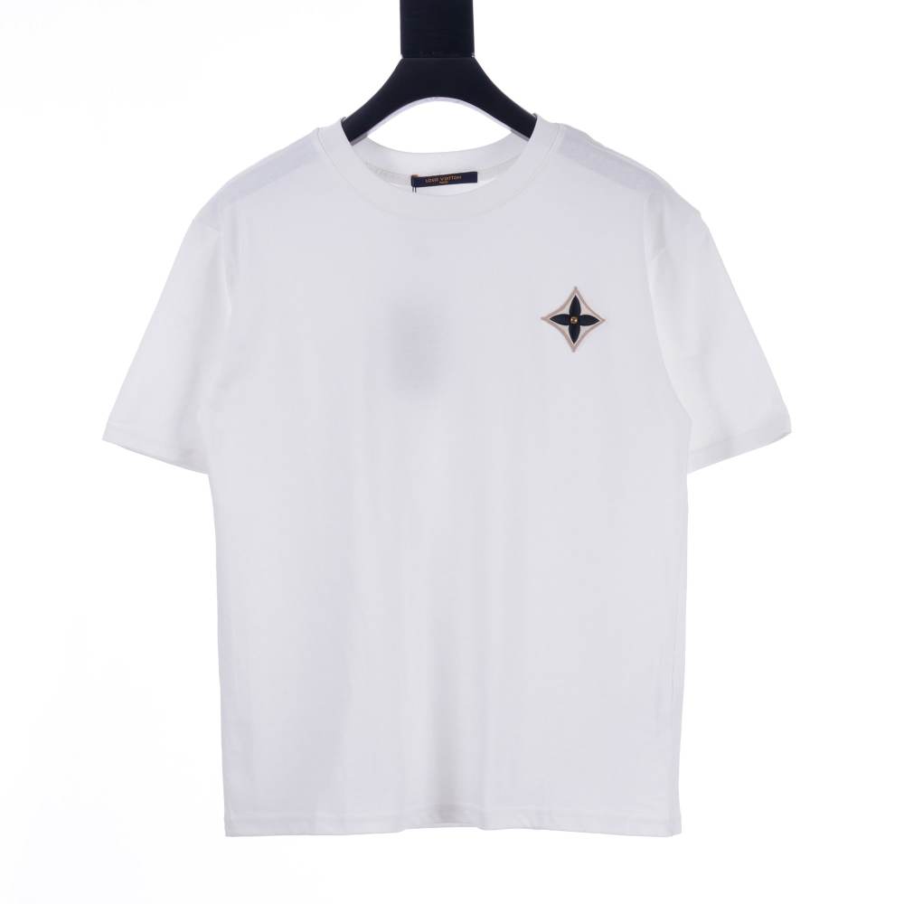 高仿LV*SS24系列1AFR008四葉草刺繡短袖白色