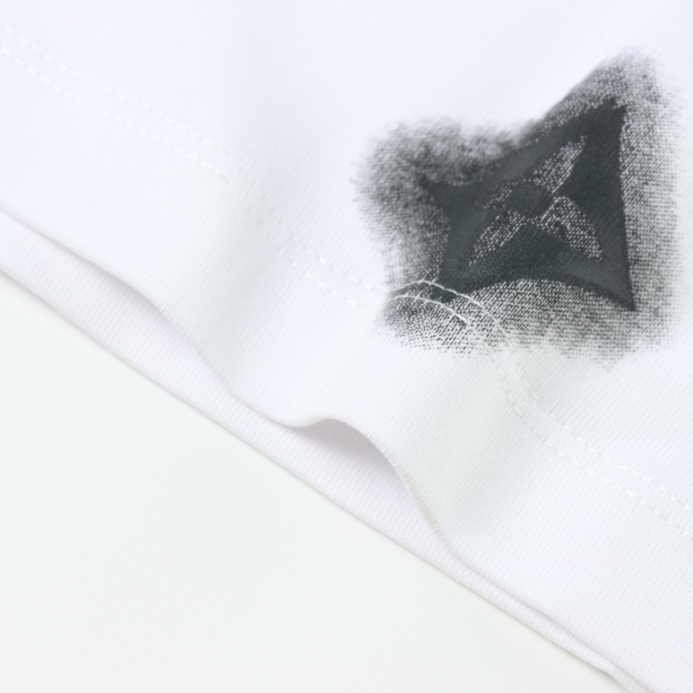 高仿LV*SS24系列1AFR0017水墨印花短袖白色