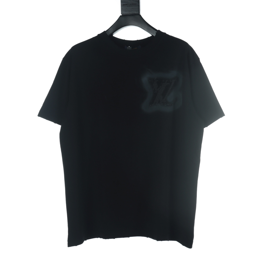 高仿LV*SS24系列1AFR0014手繪刺繡短袖黑色