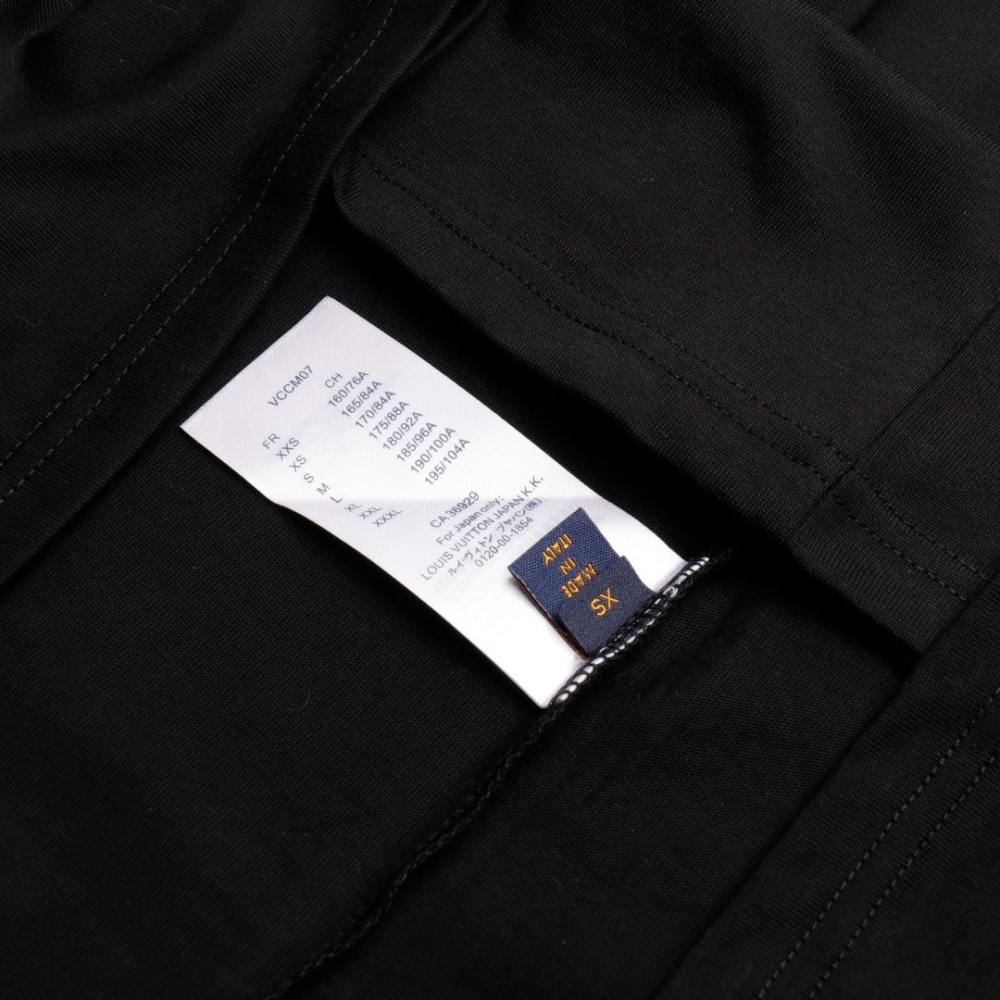 高仿LV*SS24系列1AFR009四葉草刺繡短袖黑色